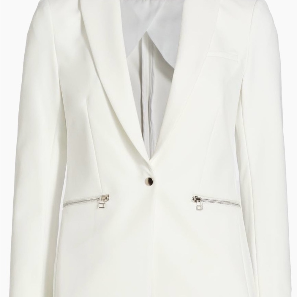 Veronica Beard NWT White Scuba Blazer -6